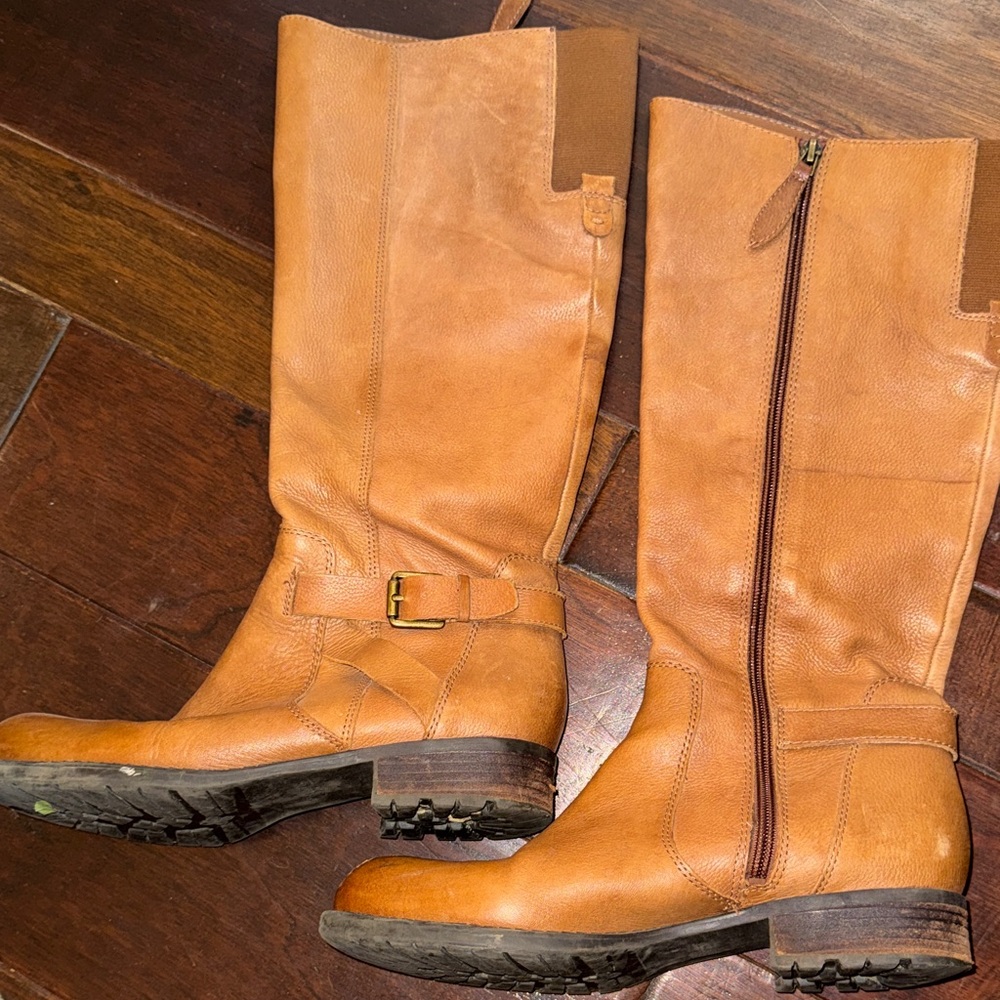 Franco Sarto Tan Heeled Boots